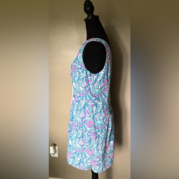 Lilly Pulitzer dress Target 20th anniversary collab My Fans blue mini Shift EUC - Picture 7 of 15